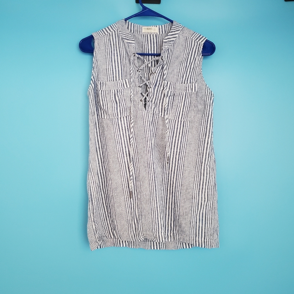 4Our Dreamers Blouse Size Small Striped Sleeveless